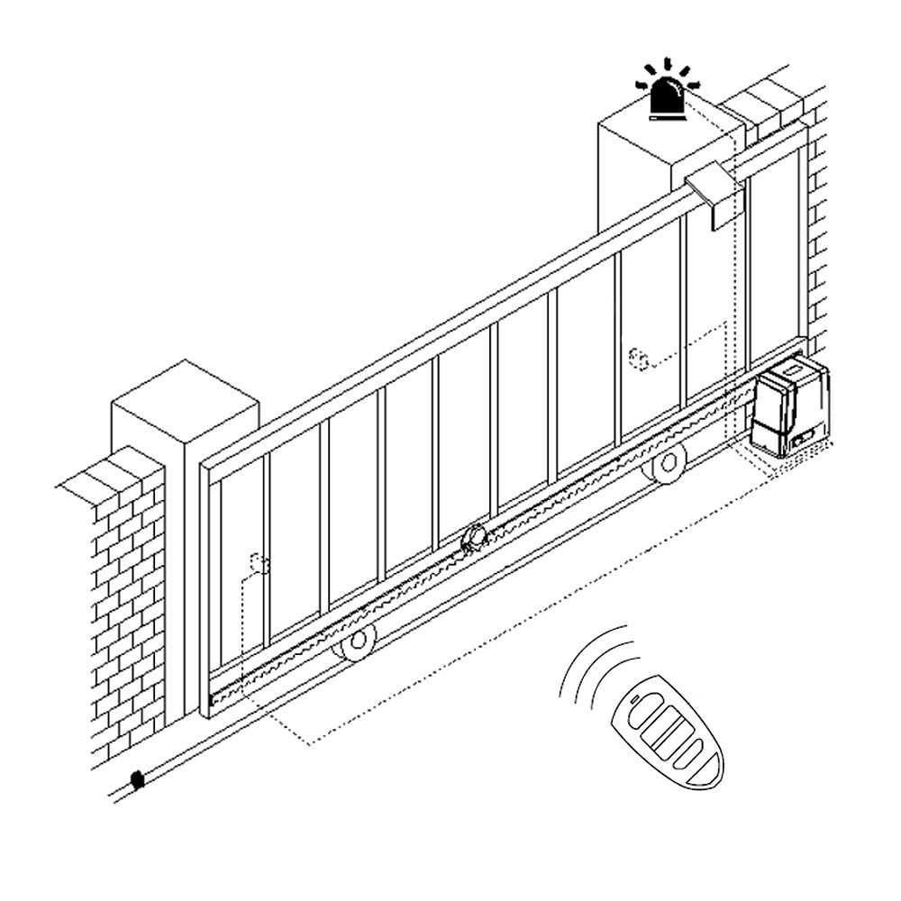 Kit De Motorisation Slid Up Mc Avec Rails Et Galets Pour Portail