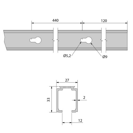 Rail En Aluminium Pour Slid Up M