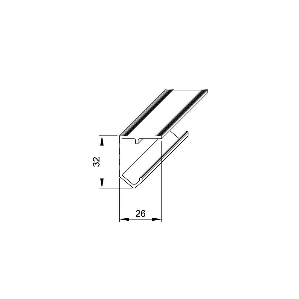 Système coulissant SLID UP 120 pour 1 porte de placard rail 3 m 45 kg