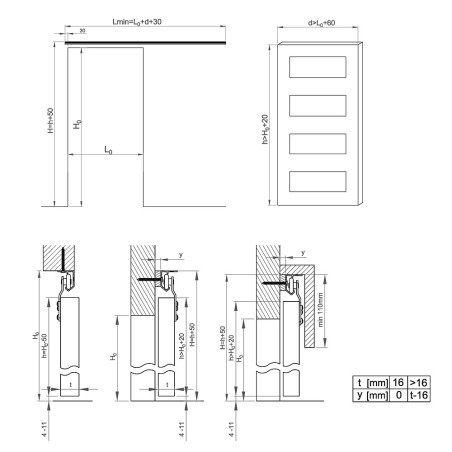 Syst Me Coulissant Slid Up Pour Porte De Placard Rail M Kg