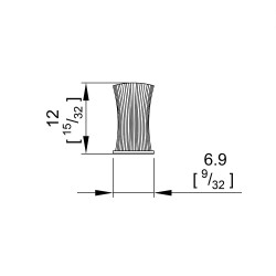 Joint caoutchouc adhésif gris Profilé D LxH=9,5x9,5mm de profil en d  auto-adhésif