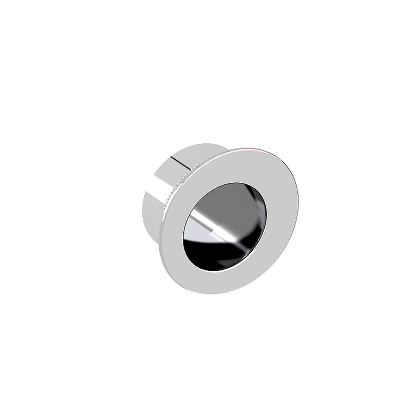 Tire-doigt carré 28 mm pour porte coulissante, acier finition chromé