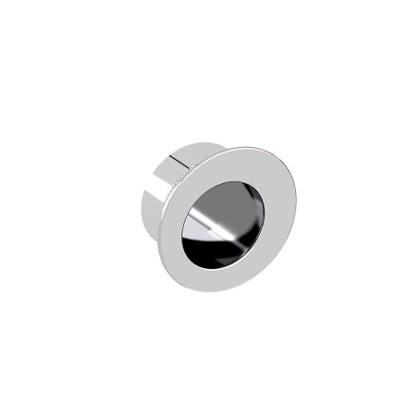 Tire-doigt rond Ø28 mm pour porte coulissante, acier finition chromé