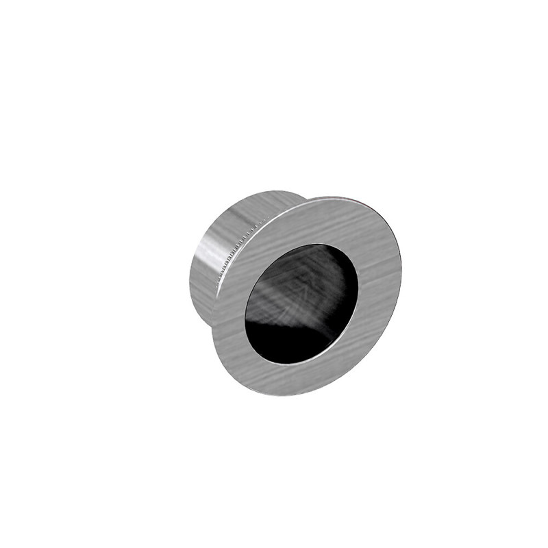 Tire-doigt carré 28 mm pour porte coulissante, acier finition chromé